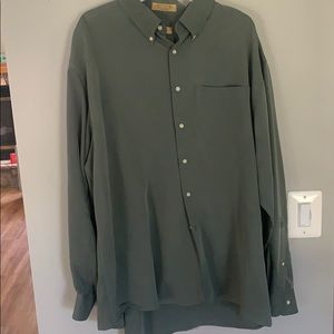 Green long sleeve dress shirt